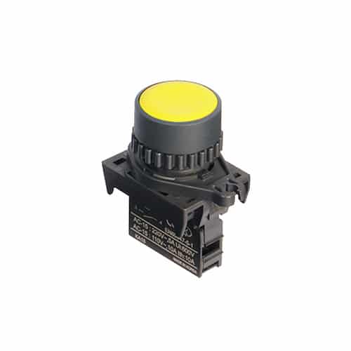 Pulsador Plastico 22Mm Na Amarillo 10A/110V Autonics