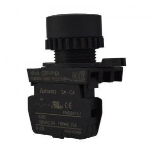 Pulsador Plastico 22Mm Na Negro 10A/110V Autonics