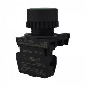 Pulsador Plastico 22Mm Na Verde 10A/110V Autonics