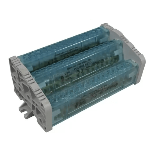 Bloque Distribución 3 Líneas 15 Derivaciones 80A Con Cubierta