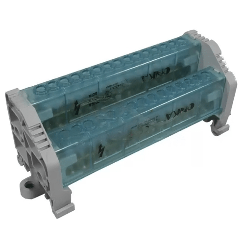 Bloque Distribución 2 Líneas 15 Derivaciones 80A Con Tapa