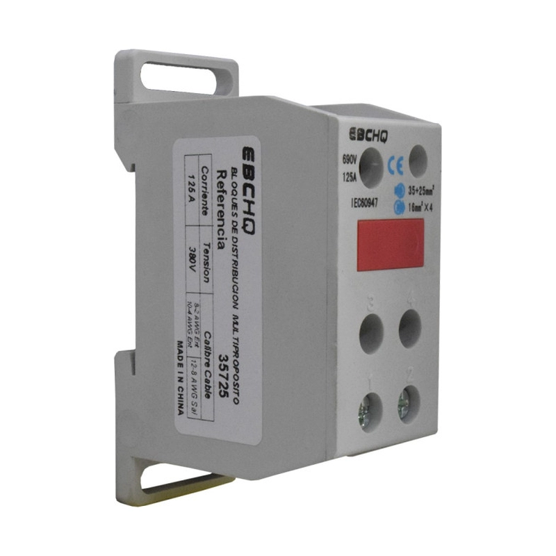 Bloque Ebchq Distribucion 2 Entradas 4 Salidas 125A/690V