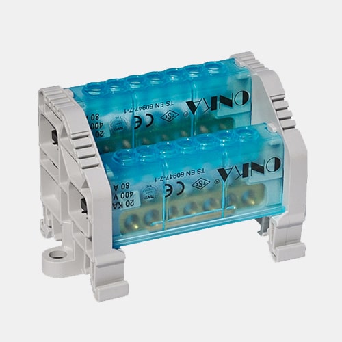 Bloque Distribución 2 Líneas 7 Derivaciones 160A Con Tapa