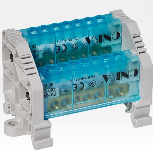 Bloque Distribución 2 Líneas 7 Derivaciones 160A Con Tapa