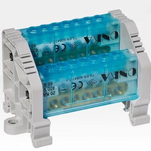 Bloque Distribución 2 Líneas 7 Derivaciones 160A Con Tapa