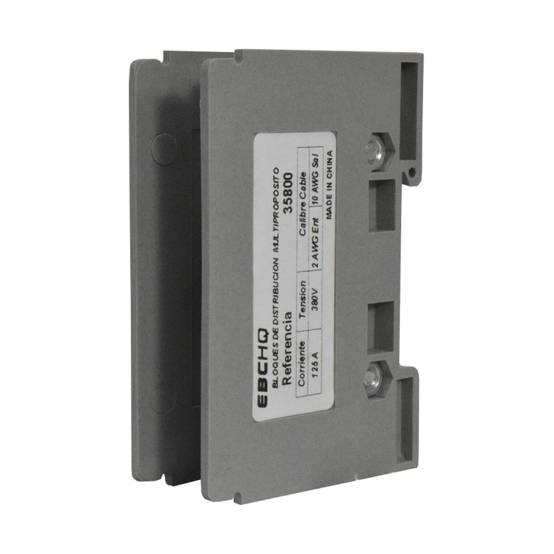 Bloque Ebchq Distribución 2Awg/Salida 6X10Awg 125A/690V