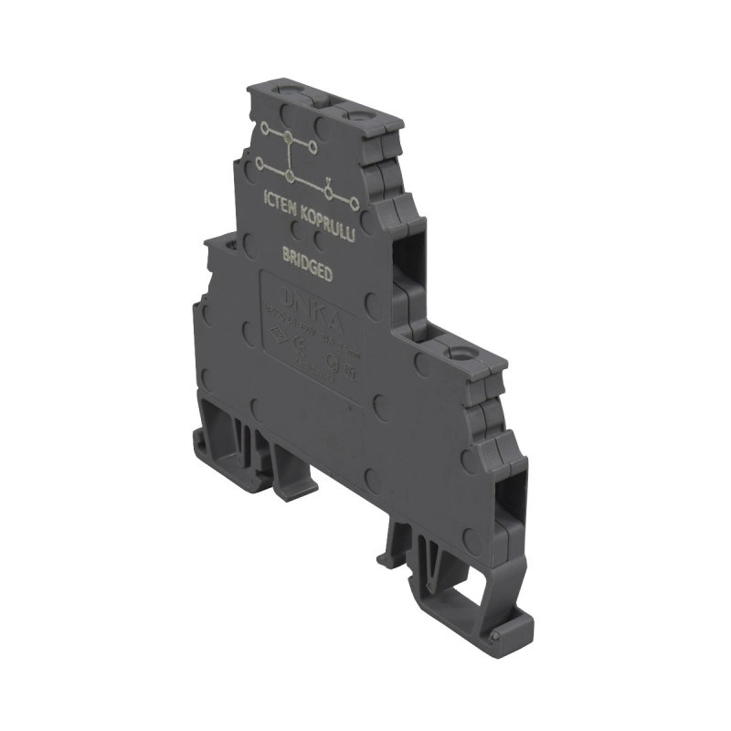 Bornera Doble Atornillable con Puente 24A/500V 2.5Mm²
