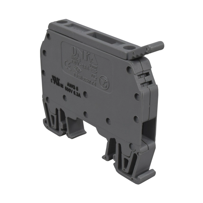Bornera Onka Atornillable 6Mm 8Awg 6.3A Porta-Fusible 110Vac/Dc