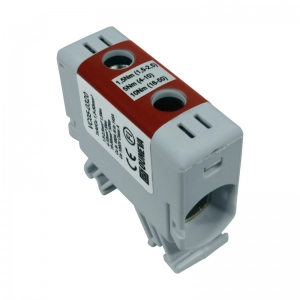 Conector Serie Otl Cobre / Aluminio, Aislado, 1 Conexión Al/Cu 1,5 a 50Mm2 Color Rojo, un 1000Vac/Dc, In 160A(Cu)/145A(Al).