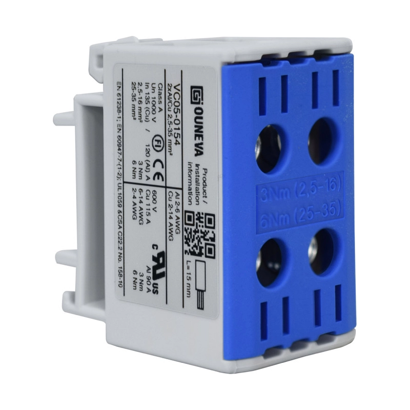 Conector Serie OTL Cobre / Aluminio, 2 Conexión 2,5 a 35Mm2 Color Azul