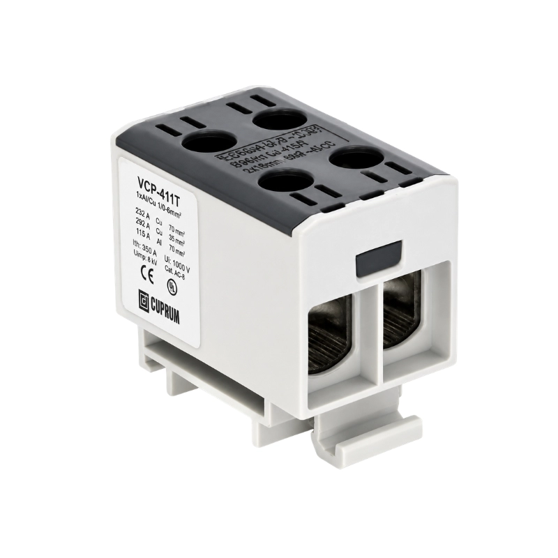 Conector Serie OTL Cobre / Aluminio, 2 Conexión 1,5 a 50Mm2 Color Negro