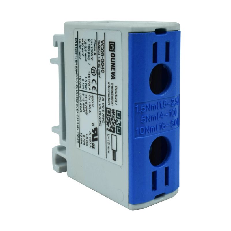 Conector Serie OTL Cobre / Aluminio, 1 Conexión 1,5 a 50Mm2  Color Azul