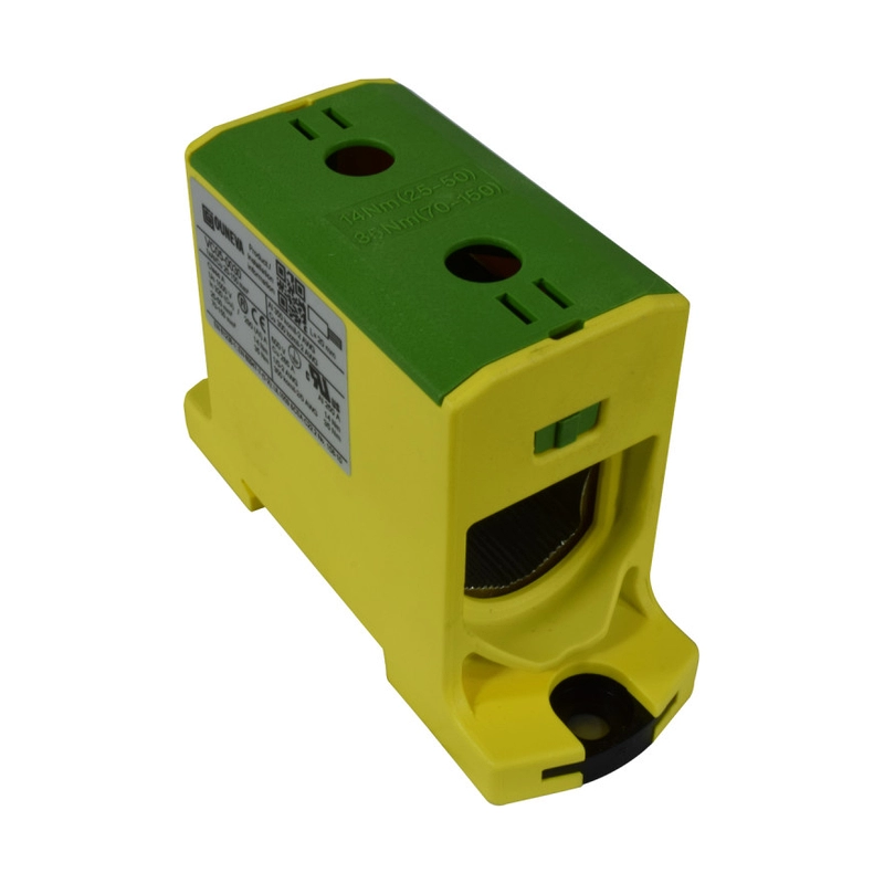Conector Serie OTL Cobre / Aluminio, 1 Conexión 25 a 150Mm2 Color Verde/Amarillo