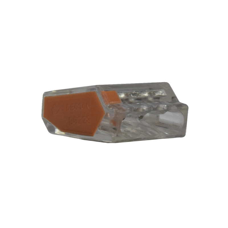 Conector Empalme Rapido- 3 Polos - 22 a 14Awg - Naranja EBCHQ