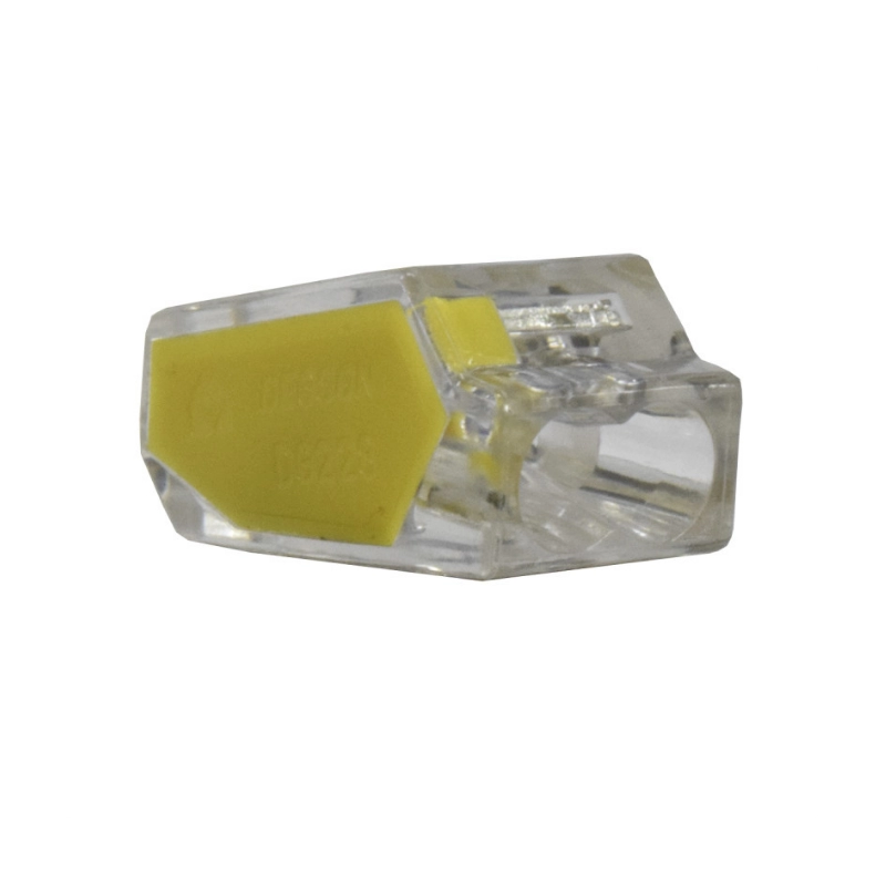 Conector Empalme Rápido- 2 Polos - 22 a 14Awg Amarillo