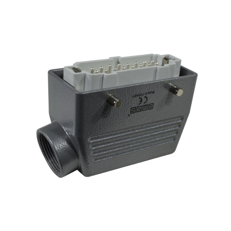 Conector Multipin Macho 16P 16A Entrada Lateral Pg21 Emas