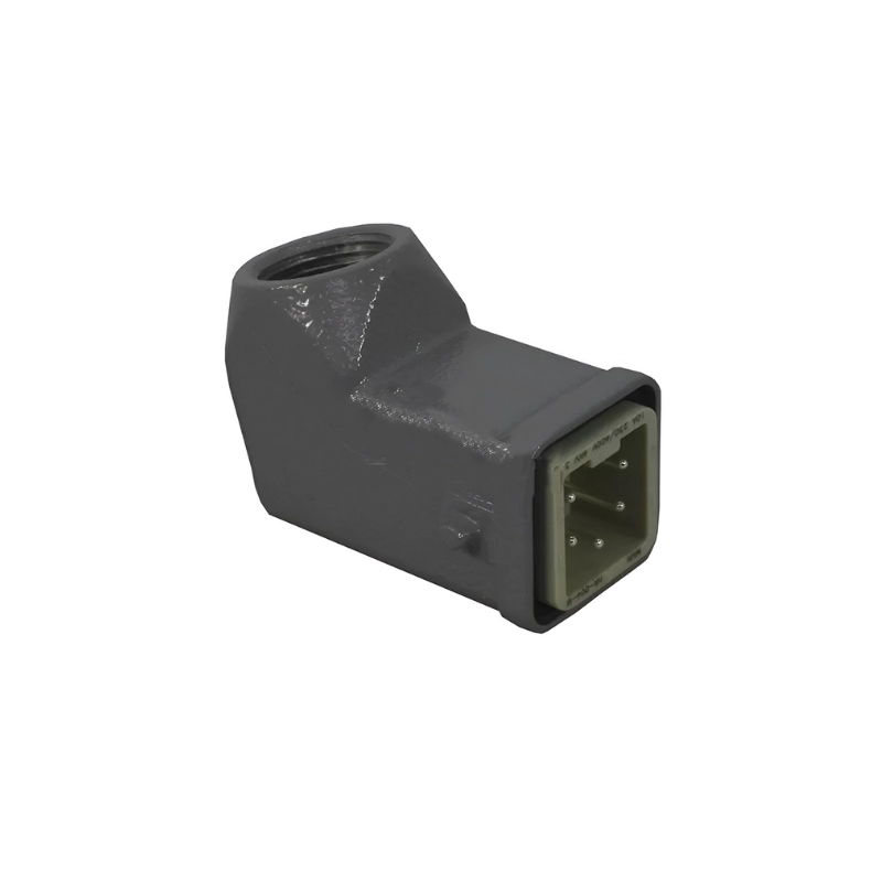 Conector Industrial Macho 4 Polos 10A Montaje Lateral