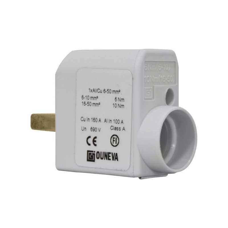 Conector para Dispositivo con Puerto de Medida 1Xal/Cu 6-50Mm2 In 160A(Cu)/100A(Al), un 690V