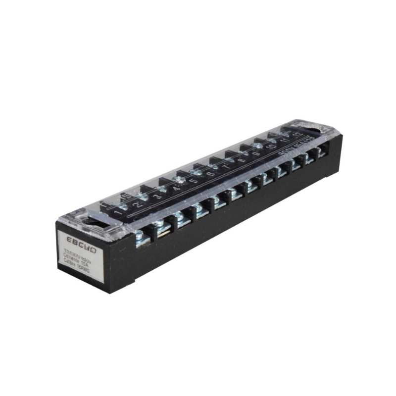 Regleta TB con Tapa 12P 15A/600V