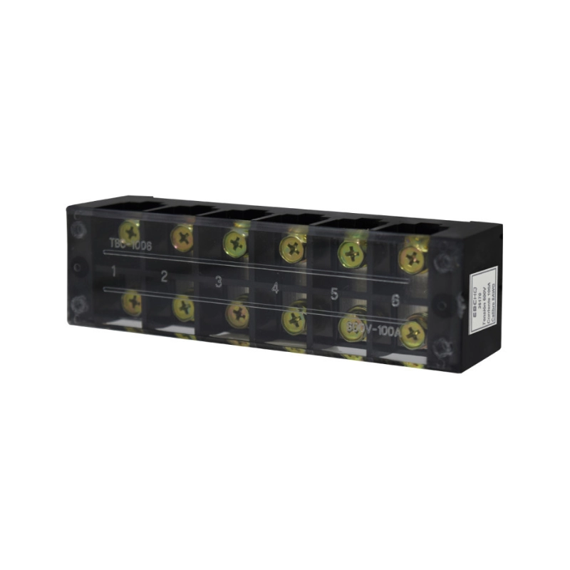 Regleta TB con Tapa 6P 100A/600V