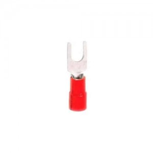 Terminal Aislado Tipo U Rojo 5.3Mm
