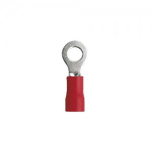 Terminal Aislado Tipo O / Tornillo 3Mm / 1/8 Pulgadas / 19A / Rojo
