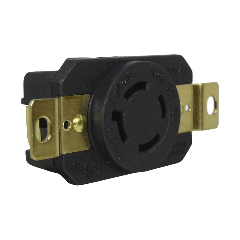 Toma Industrial de Seguridad 1/4 de Giro 20A Nema EBCHQ