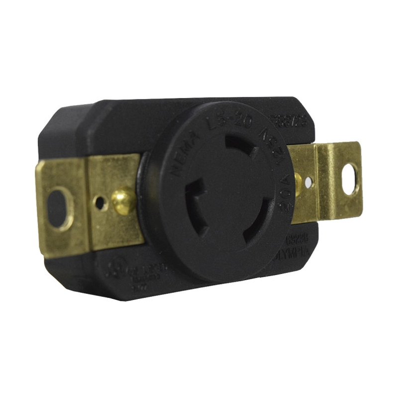 Toma Industrial de Seguridad 1/4 de Giro 20 Y 30A Nema