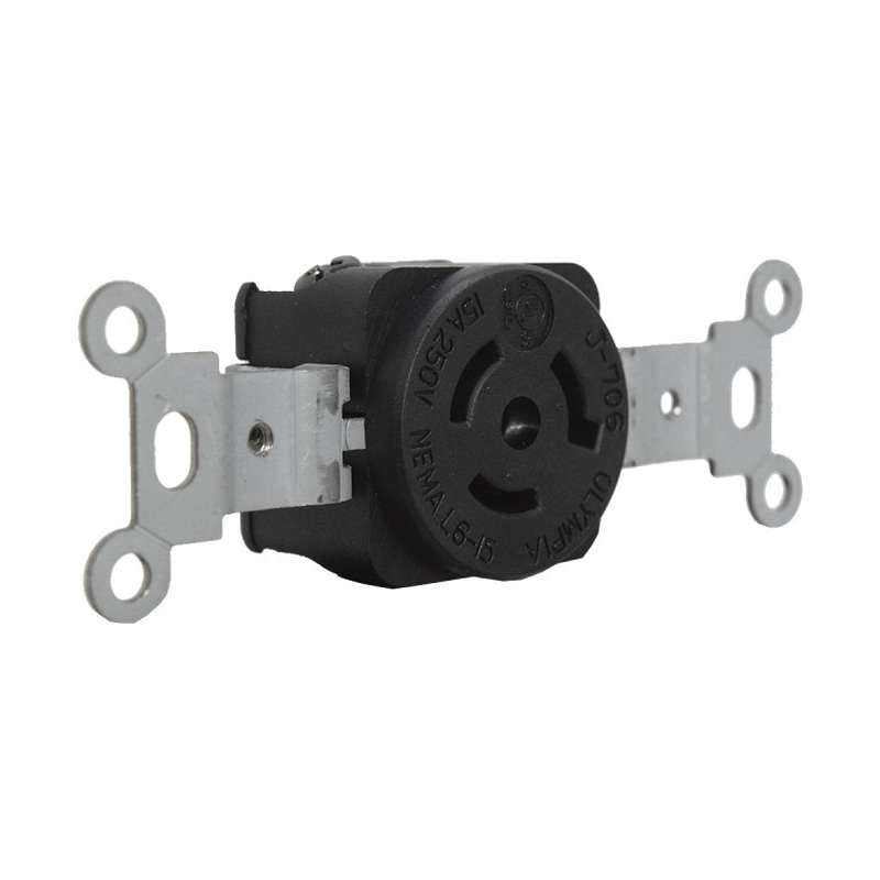 Toma Industrial de Seguridad 1/4 de Giro 15A Nema EBCHQ