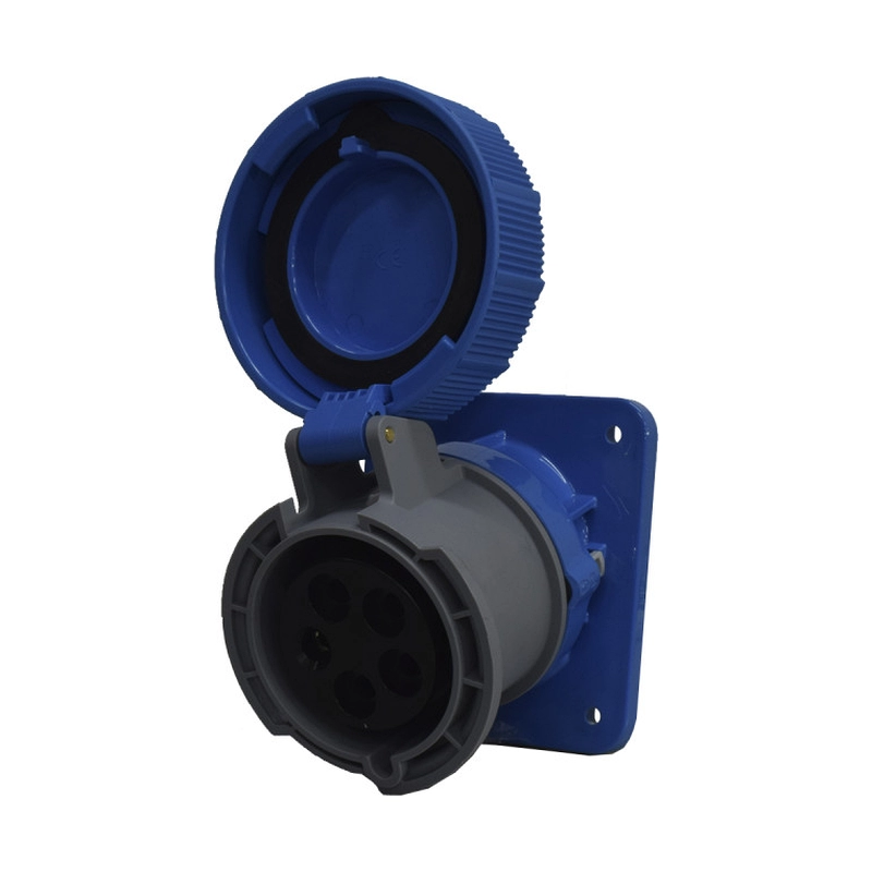 Toma Incrustar Inclinada XCEE 5X32A 220V 9H Azul PALAZZOLI