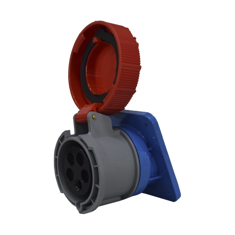 Toma Incrustar Inclinada XCEE 5X32A 400V 6H Roja