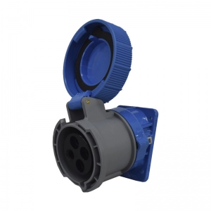 Toma Incrustar Inclinada XCEE 4X32A 220V 9H Azul