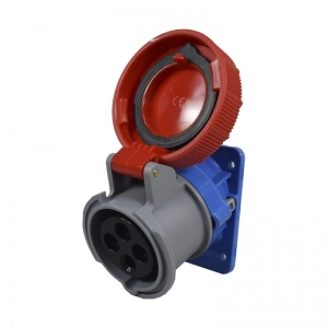 Toma Incrustar Inclinada XCEE 4X32A 400V 6H Roja