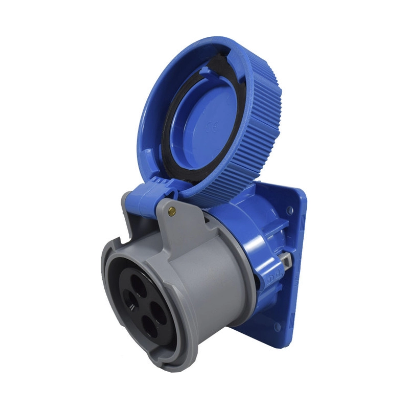 Toma Incrustar Inclinada XCEE 5X16A 220V 9H Azul PALAZZOLI