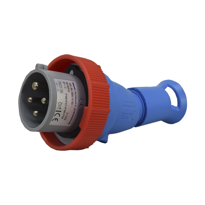 Clavija Aérea XCEE 4X16A 400V 6H Roja