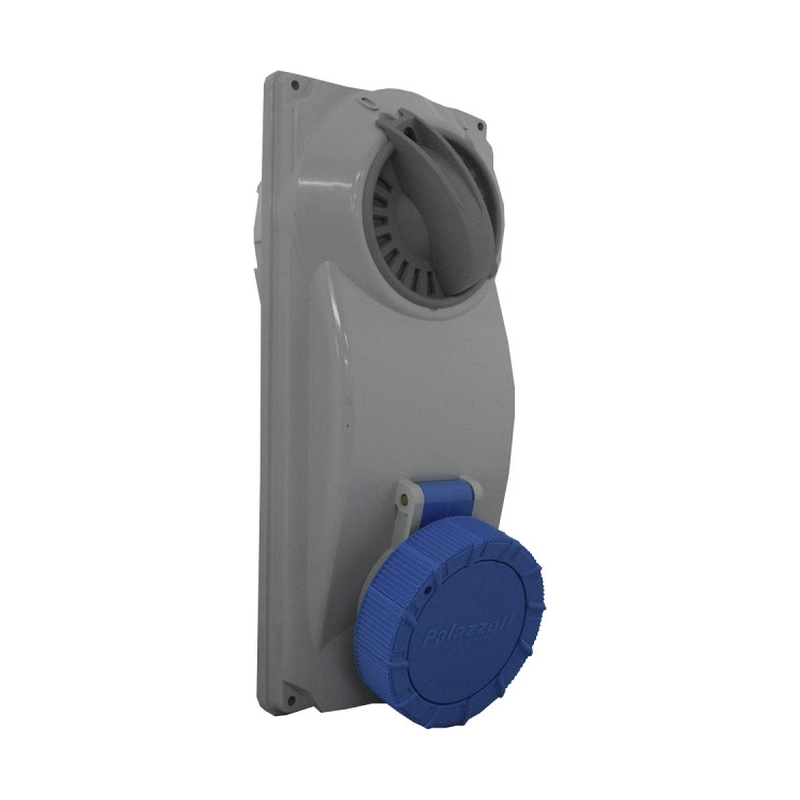 Base con Interruptor 4X32A 230V 9H IP67 Azul