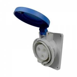 Toma Incrustar 3X32A 230V 6H IP44 Azul