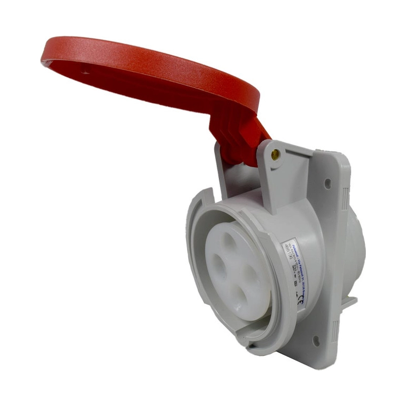 Toma Incrustar 4X16A 415V 6H IP44 Roja PALAZZOLI