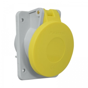 Toma Incrustar 3X16A 110V 4H IP44 Amarilla