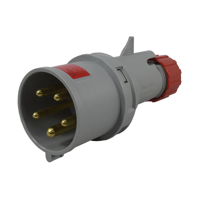 Clavija 5X32A 400Vac 6H Ip44 Roja PALAZZOLI