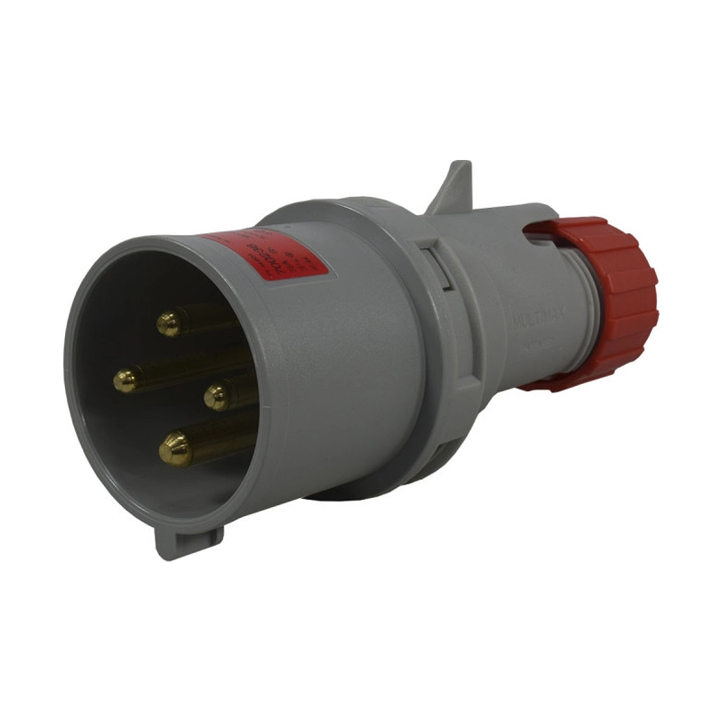 Clavija 4X32A 415Vac 6H Ip44 Roja