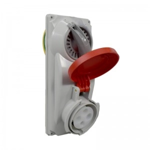 Toma Industrial de Incrustar con Interruptor de Bloqueo, 32A, 380-415V - 3P+T