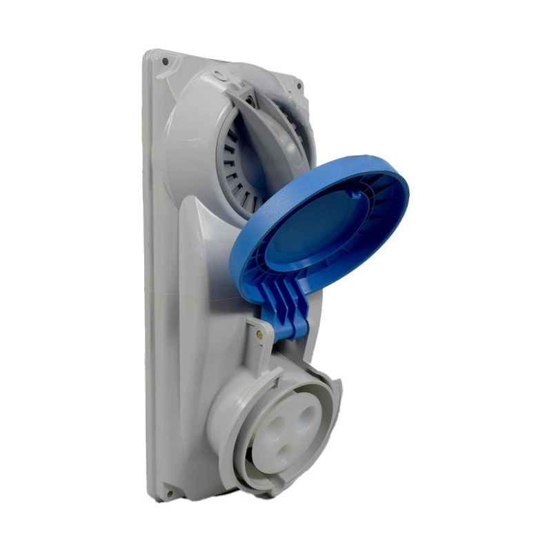 Toma Industrial de Incrustar con Interruptor de Bloqueo, 32A, 200-250V - 2P+T