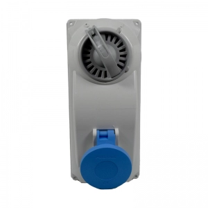 Toma Industrial de Incrustar con Interruptor de Bloqueo, 16A, 200-250V - 2P+T