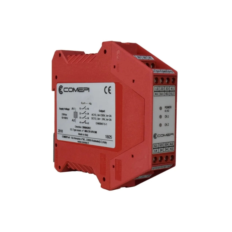 Relé de Seguridad 3 Na + 1nc, 24 Vac/Dc Comepi