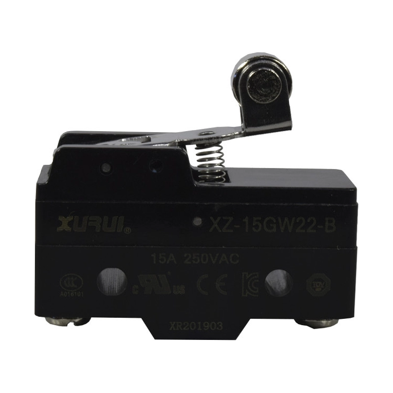 Micro Switch Conmutable (1NA+1NC) 15A/125V (AC1) Palanca Corta Roldana Metálica