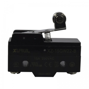 Micro Switch Conmutable (1NA+1NC) 15A/125V (AC1) Palanca Corta Roldana Metálica