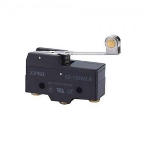 Micro Switch Conmutable (1NA+1NC) 15A/125V (AC1) Palanca Larga Roldana Metálica