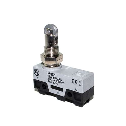 Micro Switch Pequeño - Pivote Largo Roscado y Roldana Lineal Metalica 15a
