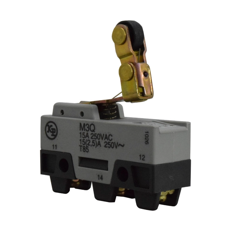Micro Switch Pequeño - Palanca Corta y Roldana Retráctil Plástica 15A